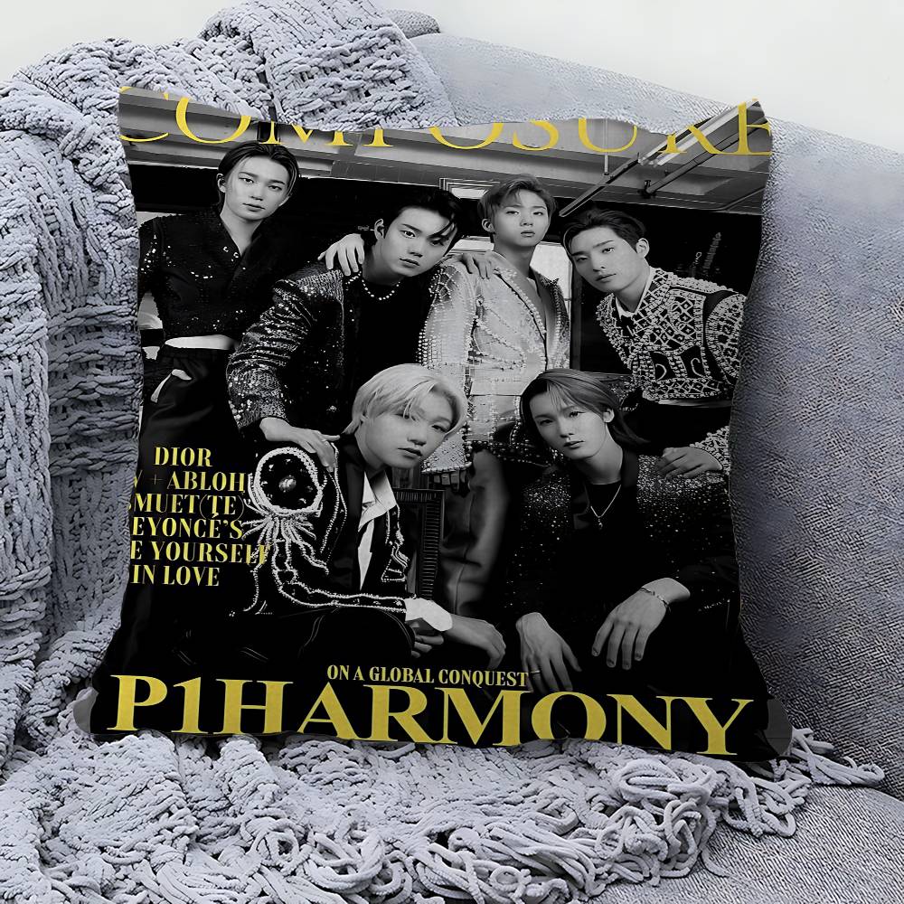 P-P1Harmony KPOP Наволочки Мультяшные Декоративные для Дивана Дома Двусторонние Короткий Плюш Милые Наволочки для Подушек