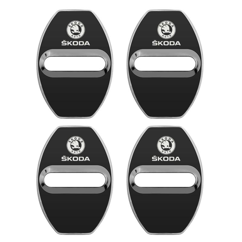 NADH5 Door Lock Decoration Protection Cover - Emblem Case, Accessories for Skoda Models (Fabia, Octavia, Kodiaq, Superb, Karoq)