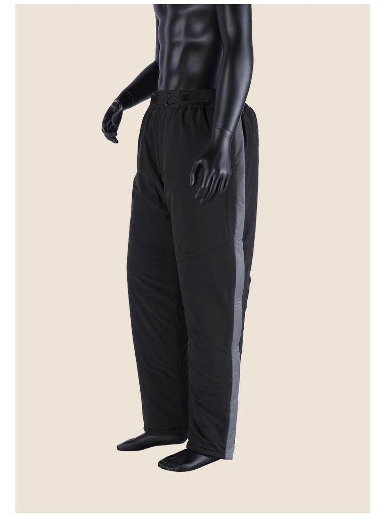 Мужские водонепроницаемые зимние хлопковые брюки с двойной молнией - быстросъемные, свободного кроя, с плюшевой подкладкой, теплые для улицы и рыбалки.