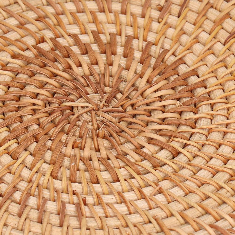Cane Woven Coaster Set Openwork Insulation Cushion Fast Heat Dissipation Pot Pad Tea Room