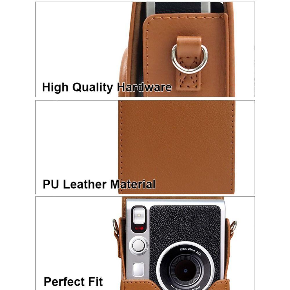 Чехол для камеры мгновенной печати из искусственной кожи, противоударный чехол для фотографий для Fujifilm Instax mini EVO