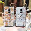 Silicone Durable Phone Case For Xiaomi Redmi 8 Waterproof Wrist Strap Back Cover Anti-dust Cartoon Anti-knock Cute Ring