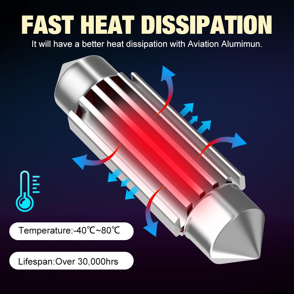 10pcs C5W LED C10W Canbus Festoon 31mm 36mm 39mm 41mm Error Free Car Interior Reading Light 12SMD 4014 Chips License Plate Bulbs Auto Lamp DC 12V