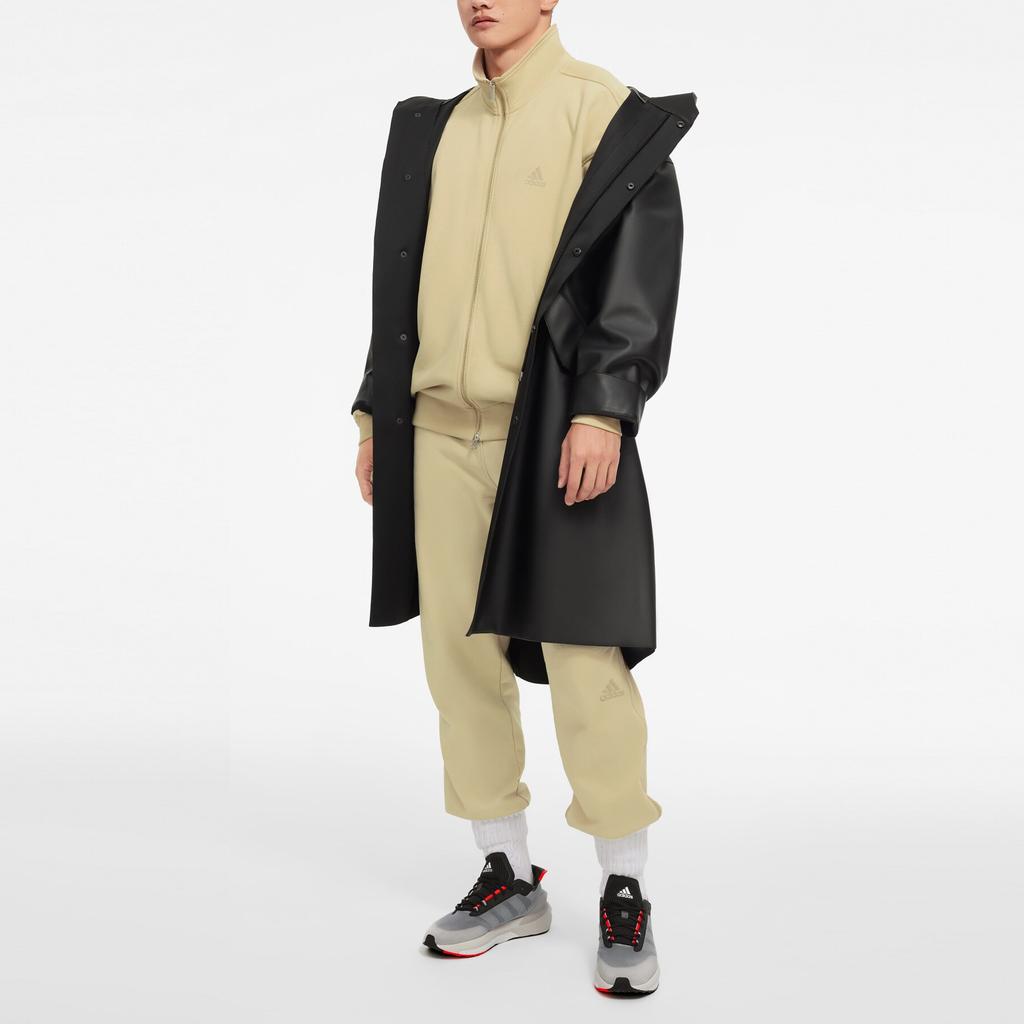 Adidas Сплошной цвет с воротником-стойкой и полной молнией, спортивная куртка, мужская верхняя одежда, лугово-коричневый IK3463