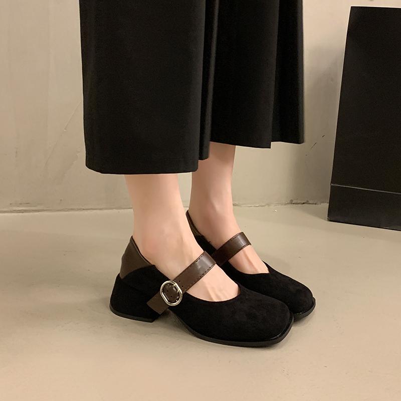 Модные винтажные туфли Мэри Джейн с квадратным носком и толстым каблуком для женщин, уличный стиль, уютный леопардовый принт, для вечеринки, женские туфли-лодочки, новинка весна-осень