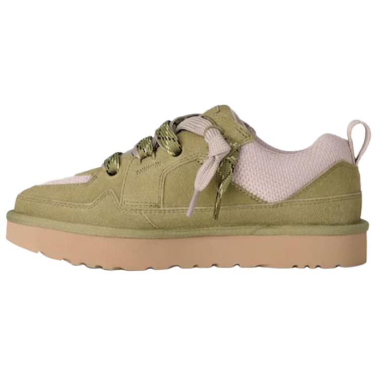 UGG Lowmel Lo Fashion Lace-Up Low-Top Casual Shoes Women Sneakers Green 1168890-MBRS