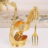 Cake Teaspoon Swan Base Holder For Fruit Dessert For Stirring Sugar Ice Cream