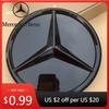 Горячая автомобильная наклейка для Mercedes Benz C W205 A W177 S W217 SL CLA CLS GLA GLB Глянцевый черный Новейшие 3D Звезды Решетки Радиатора Логотипы