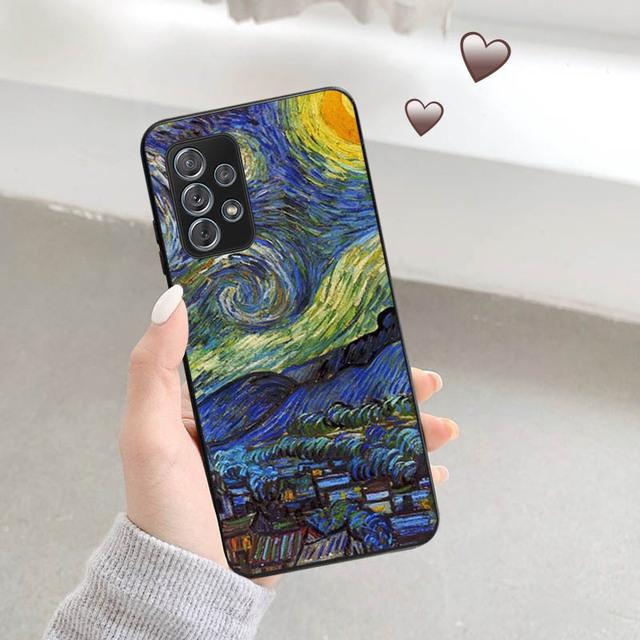 Van Gogh Oil Starry Night Phone Case For Samsung A73 A53 A33 A13 A23 A22 A52 A72 A32 A42 A71 A51 A41 A31 A21s A12 A11 S9 Cover