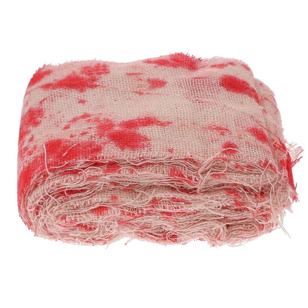 5/10/15/20M Blood Gauze Bandage Scary Bloody Cloth Strips Haunted House