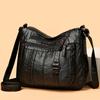 Female Soft Leather Large Capacity Middle-Aged Shoulder Crossbody Bag Multi-Layer Mother Bag
