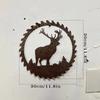 Rusty Deer Metal Crafts Outdoor Garden Yard Ornaments, Hanging Art, Metal Wall Decorations for Garden, Patio, and Outdoor Spaces