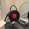 Персонализированная креативная маленькая круглая сумка Новая модная женская нишевая ретро сумка в форме пластинки Ins женская PU сумка через плечо