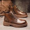 2025 Men's Versatile Waterproof Non-slip British Martin Boots - Wear-resistant Casual Labor Protection Shoes