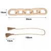 Wooden Decorative Chain Craft Five Interlocking Rings Bead Strand Home Tabletop Ornament Rustic Style