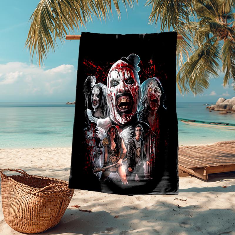 Ultra-Soft Beach Towel with Halloween horror Theme,Ideal for Pool - Camping, Diving - Perfect Travel Essential, Vibrant Beach Towel.