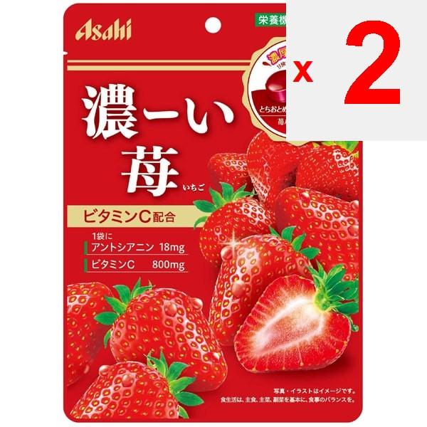 Asahi Темная клубника 84 гКонфеты с темным вкусом: Фруктовый сок Tochiotome, клубничный порошок и конфеты Tochiot Dark-вкус: Сок фруктовый точиотомэ, солома