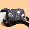 Новая женская сумка для камеры с принтом черепа, из ткани Оксфорд, брызгозащищенная, легкая, на плечо, большой вместимости, сумка для мелочи
