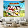 Custom Name Turma da Monica Print Tapestry, Backdrop, Easy Setup, Ideal for Bedroom, Office & Living Room, with Aesthetic Wall Hanging Decor.