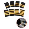 1Pair Epaulettes Professional Pilot Uniform Epaulets Gold Stripe Shoulder Badges