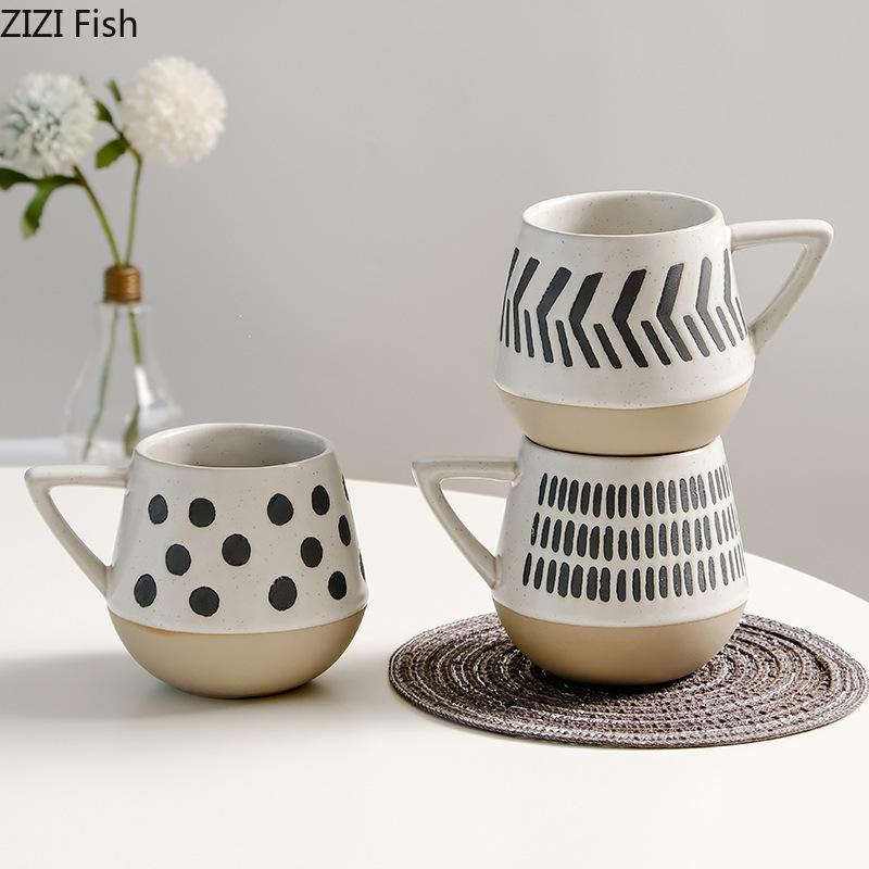 Простота Пара Кофейная чашка Послеобеденный чай Офис Керамическая чашка для воды Современный домашний завтрак Молочная чашка Креативная кружка Напиток Подарки