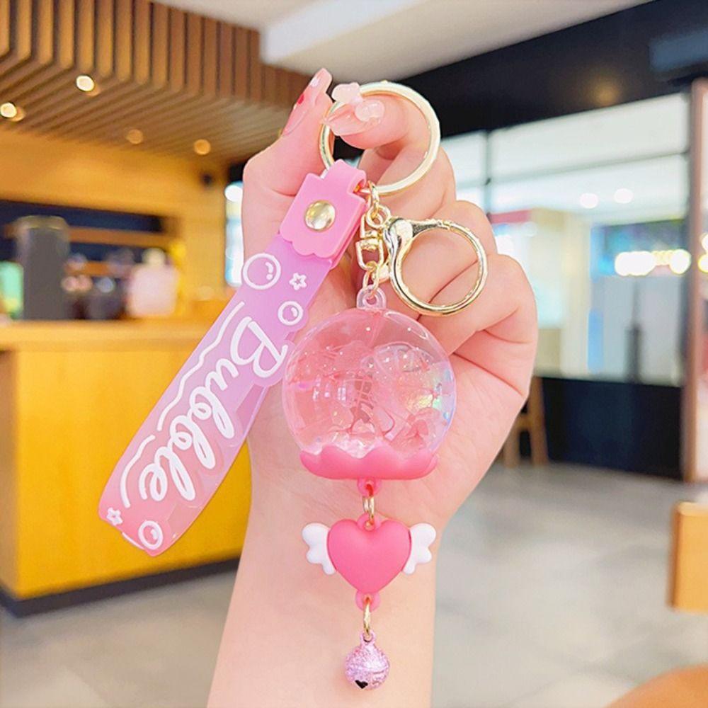 Acrylic Floating Oil Liquid Keyring Cartoon Acrylic Floating Keyring  Student