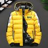 Winter Men Cotton Jacket with Detachable Hood Reversible Zipper Pocket Thickened Windproof Warm Regular Fit Male Casual Cotton Coat Top