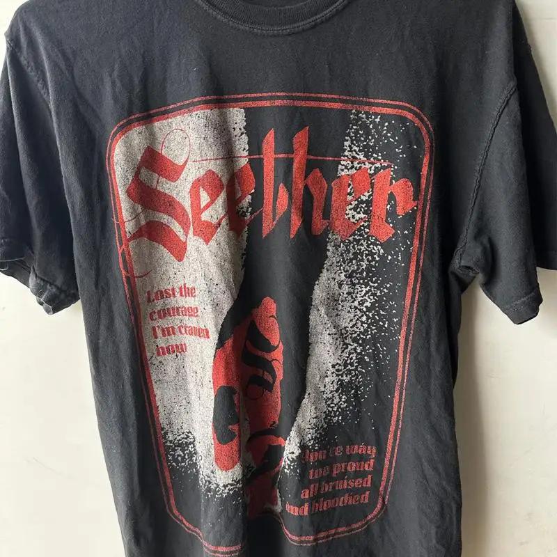 Seether Band Music For Lovers Black T Shirt Cotton Full Size