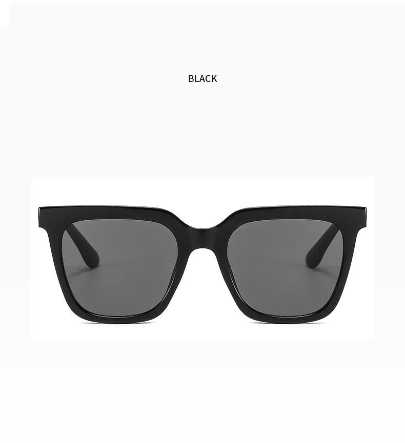 Fashion Women Sunglasses Men Square Vintage Big Frame Sun Glasses Stylish Mirror Black Retro Oculos