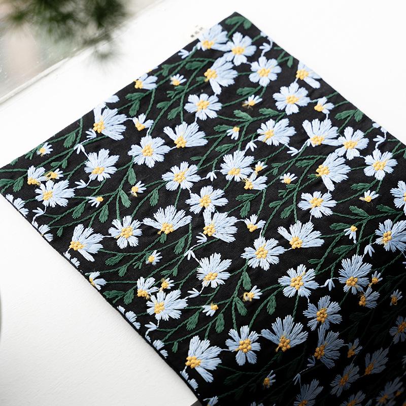 Национальная ветровая хлопчатобумажная ткань вышивка цветов сухой пузырьковый коврик китайские аксессуары для дзен-чайной церемонии скатерть чайный коврик