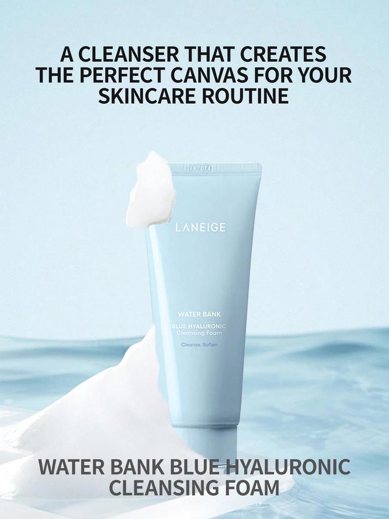 LANEIGE Water Bank Blue Hyaluronic Очищающая пенка 150 г - Глубоко увлажняющее средство для умывания