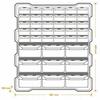 Wall-Mounted Plastic Workshop Organizer, 39 Drawers