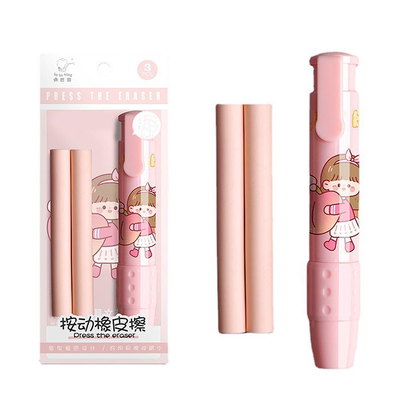 1 комплект/4 шт. выдвижной нажимной ластик для студентов, дизайнеров, офисный ластик без крошек, не оставляет следов, креативный нажимной ластик