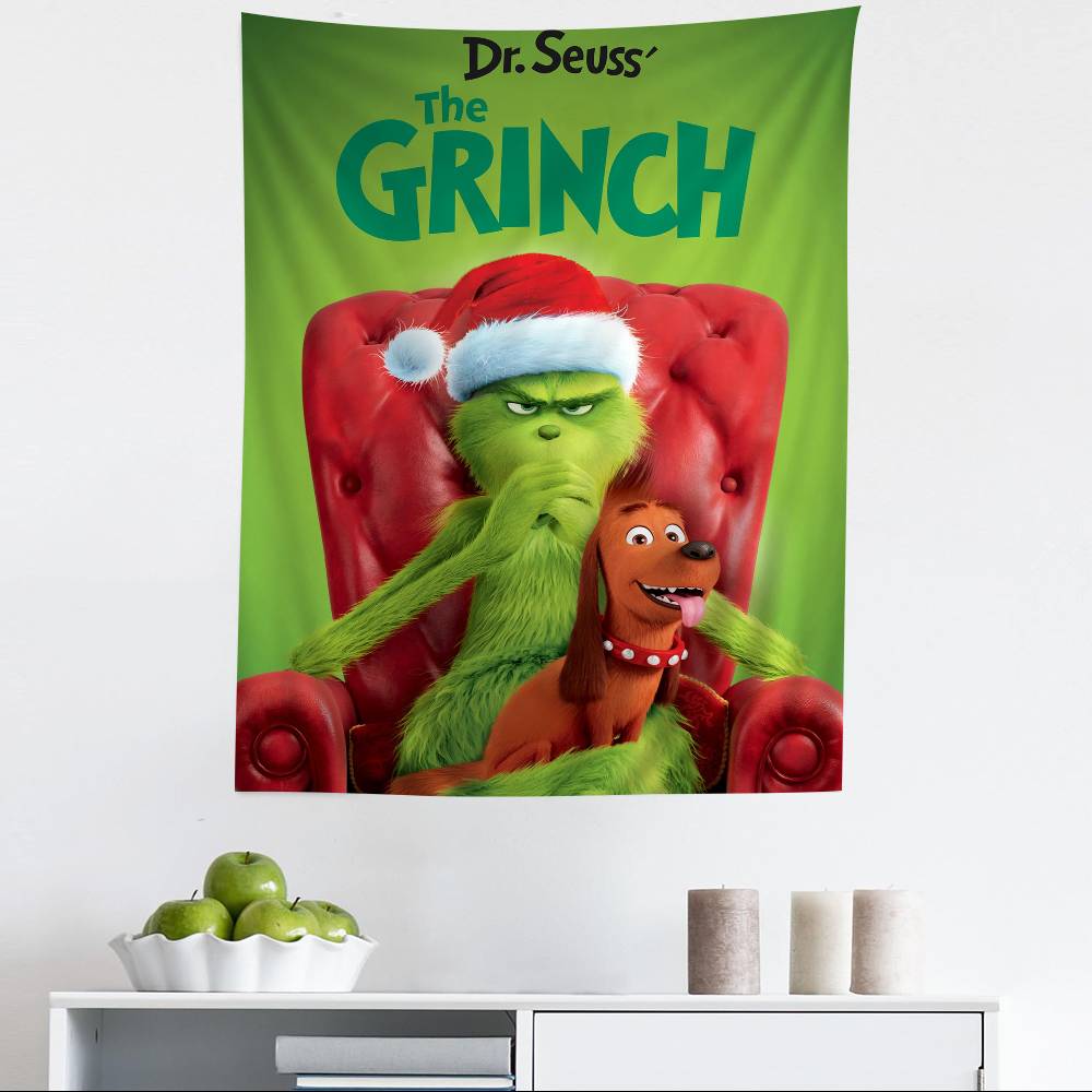 Cartoon The G-GrinchS Tapestry Art Printing Art Science Fiction Room Home Decor Wall Art Decor