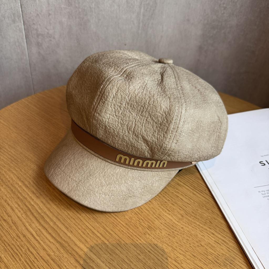 Материал Письмо Изогнутый Козырек Восьмиугольная Кепка Аксессуары для Холодного Сезона Мода