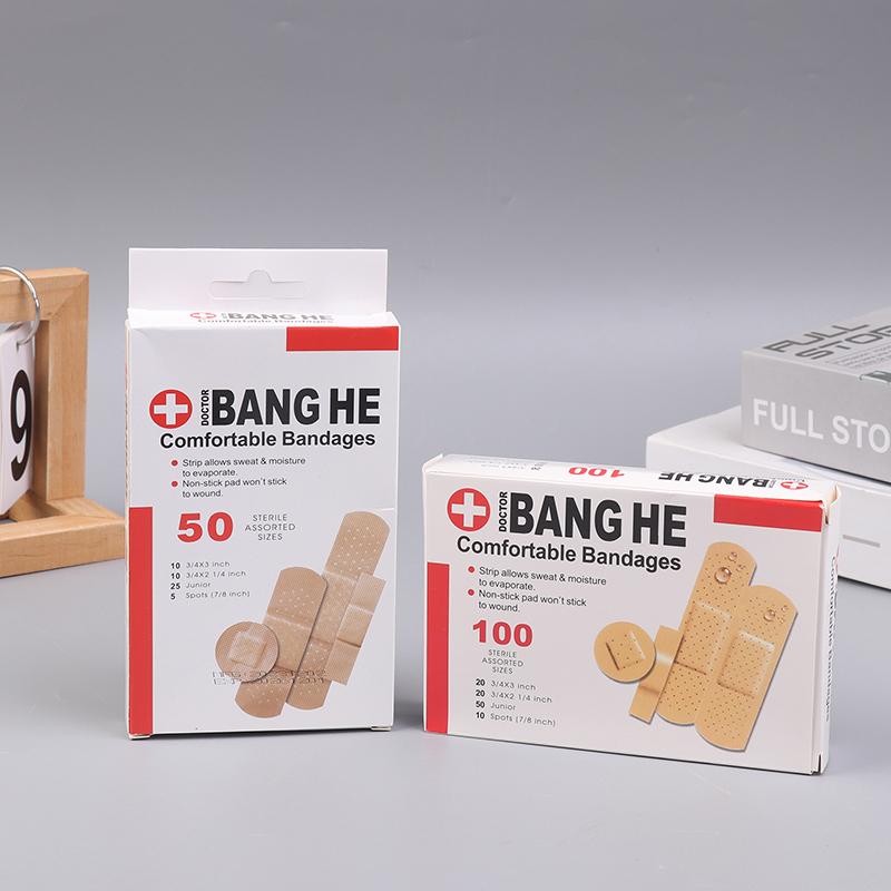 50/100 шт. водонепроницаемые пластыри бинты первая помощь медицинский антибактериальный пластырь для ран 4 размера домашние дорожные наборы для экстренной помощи
