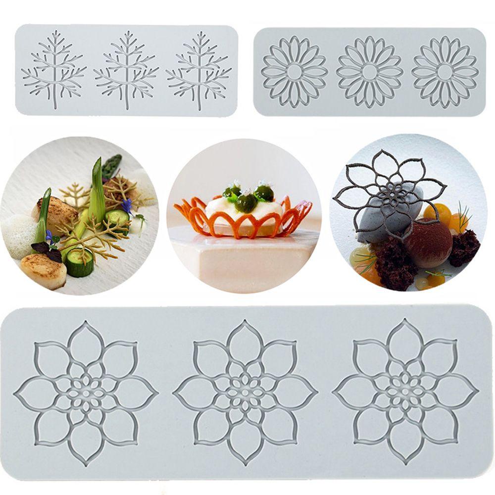 Leaf Baking Molds Sugar Dessert Silicone Mould Cake Lace Mold Cake Decorating Tools Fondant Mat