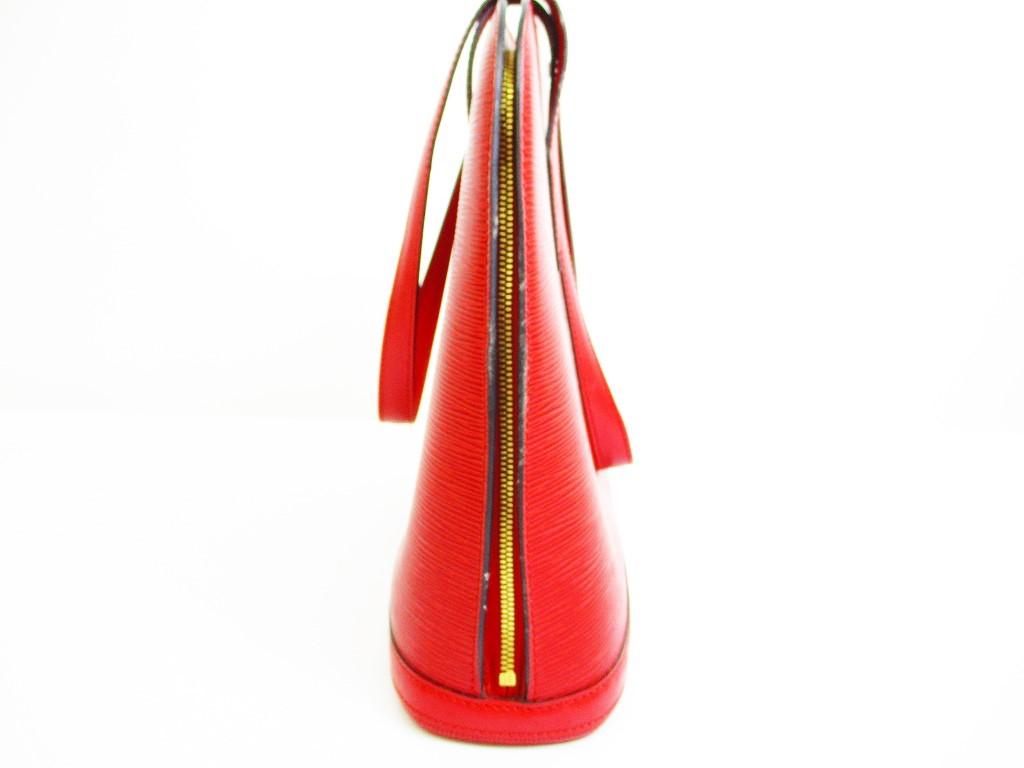 Authentic LOUIS VUITTON Epi Leather Red Tote Shoppers Bag Purse Lussac #6973 Seller refurbished