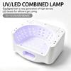 Лампа для ногтей UV LED 2-в-1 для большого пальца и всей руки, Быстросохнущий сушитель для ногтей с магнитной зеркальной основой, Умный автосенсор для гелевых ногтей
