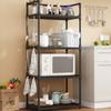 Kitchen Multilayer Storage Rack Floor Standing Microwave Oven Racks Bathroom Waterproof Storage Shelf Plastic Kitchen Organizer