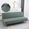 Polar Fleece Fabric Armless Sofa Bed Cover Solid Color Without Armrest Big Elastic Folding Furniture Home Decoration Bench Cover