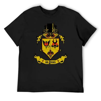 Мужская футболка D_iwel Crest Gold оверсайз черная с баскетбольным принтом, футболки для тренировок для мужчин
