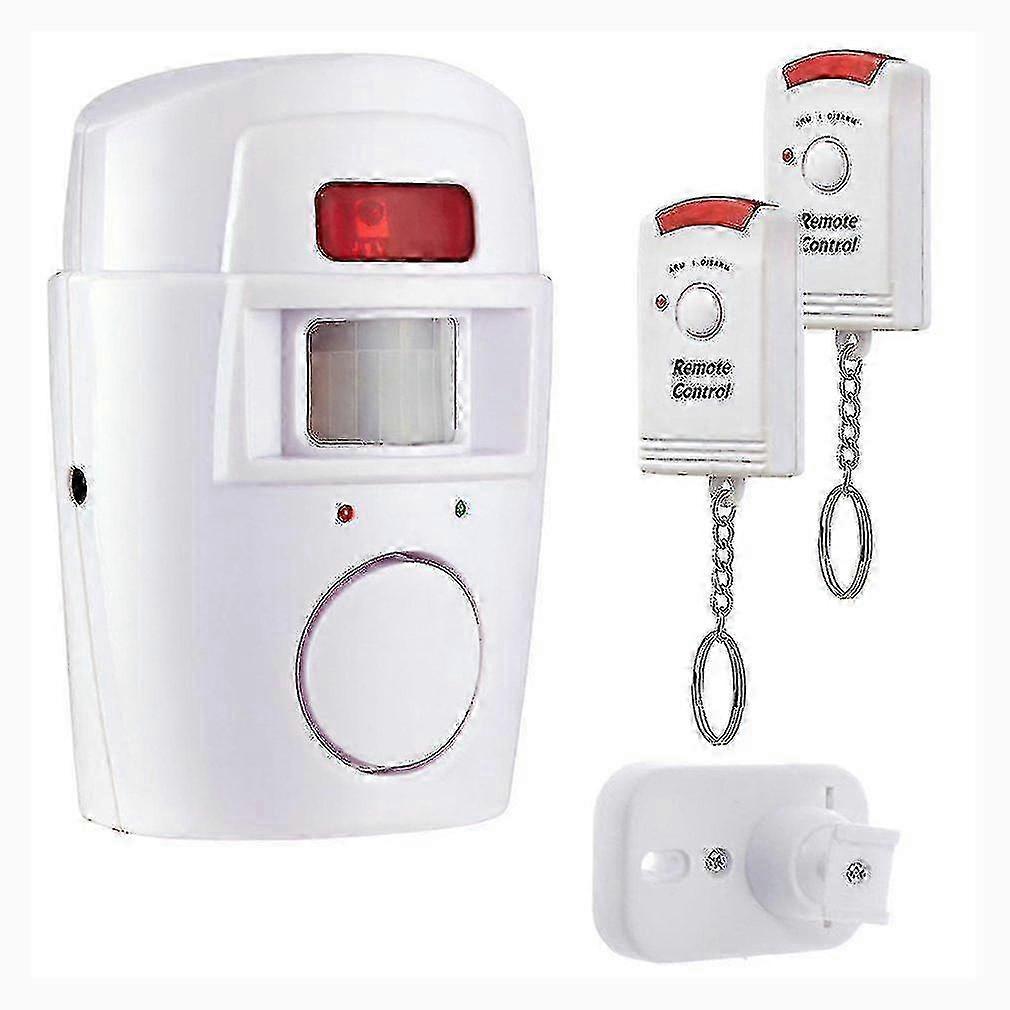Home and Caravan Security System with Wireless Motion Sensors Alarm and 2 Remote Controls for Doors and Windows