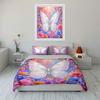 Ethereal white butterfly colorful flowers Print Bedding Set 1 Duvet Cover 2 Pillowcases for Adult Children Luxury Gift Full Size