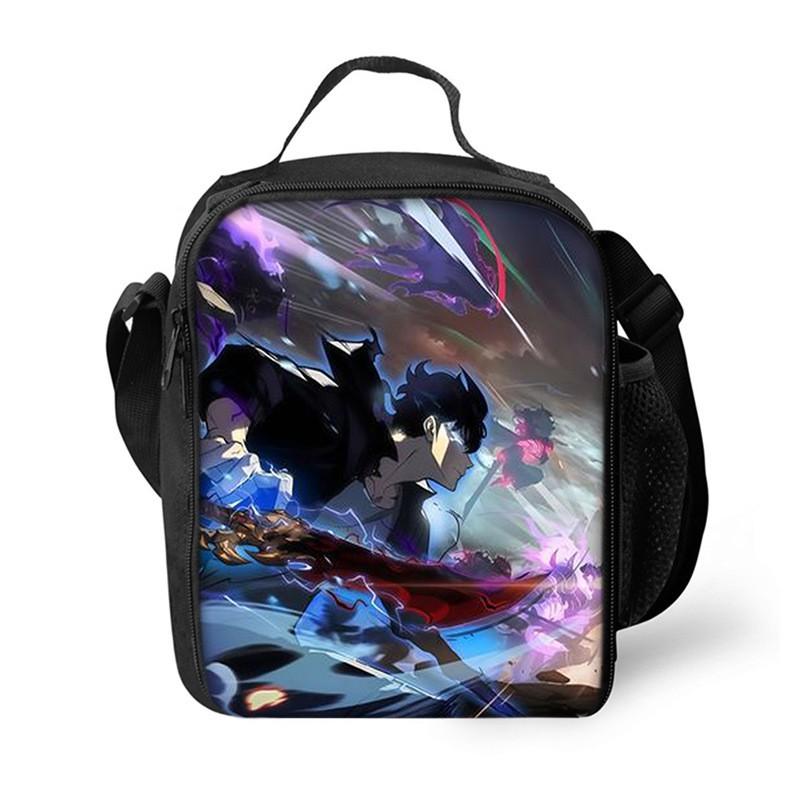 Stylish PVC Lunch Tote Bag Office Workers Students - Crossbody Insulated Cooler Streetwear Design