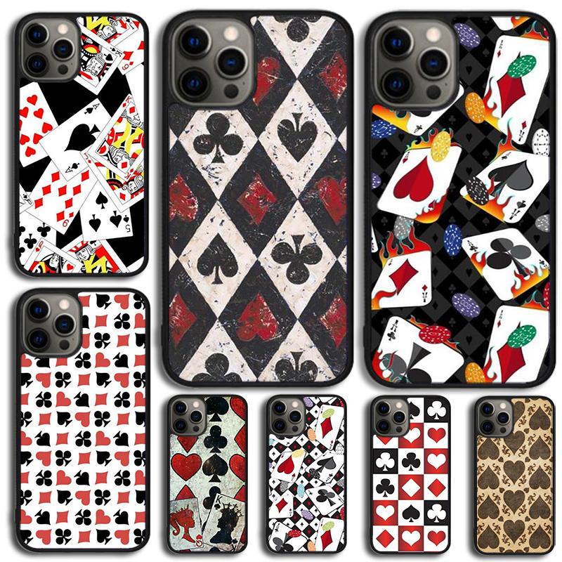Карты Казино Туз Пик Чехол для Телефона Для iPhone 17 Air 15 16e 14 13 Pro Max Coque 12 11 Pro Max PLUS чехол