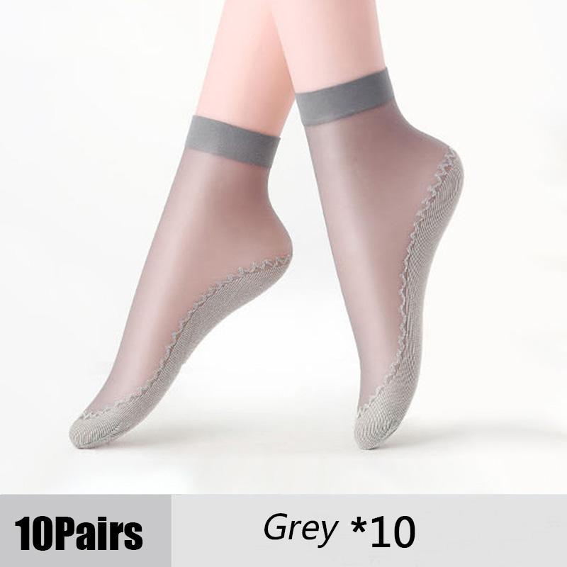 Ультратонкие прозрачные носки для лета, хлопковые шелковые тонкие носки, женские кружевные сетчатые эластичные носки, лоскутные носки с кристаллами, женские короткие носки