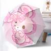 1pc Pink Bunny with Bowknot Automatic Opening Folding Umbrella - 8 Bone Iron Frame, Suitable for Fans, Travel, Daily Use, Gift for Fans.T039