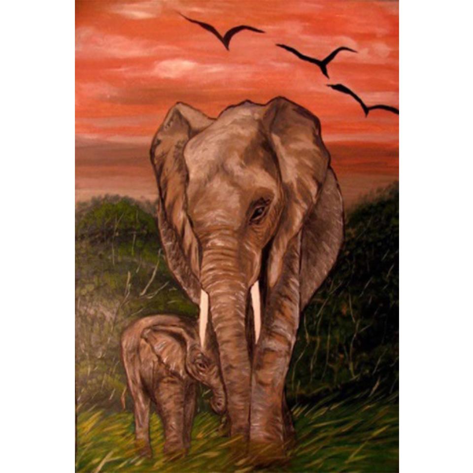 5D DIY алмазная живопись животное слон горный хрусталь картина полная алмазная вышивка мозаика ручной работы подарок украшение мебели