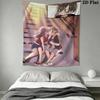 The dangerous thing in my heart Wall Tapestry Aesthetic Wall Hanging Printed Fabric Blanket Decorative Tapestries for Bedroom Living Room Home Decor